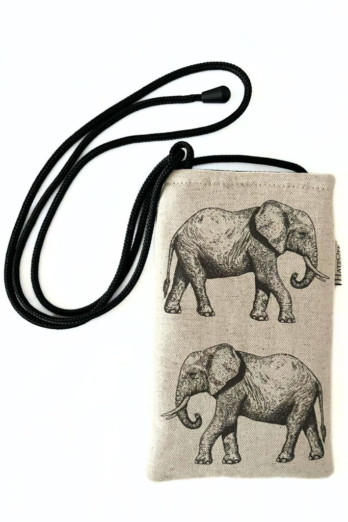 Neck Pouch - Natural with Black