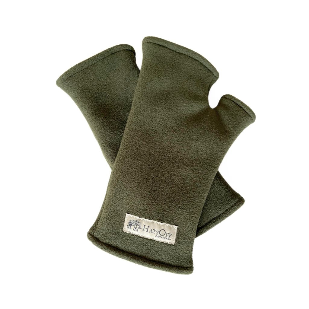 Fleecy Lined Wristies - Olive