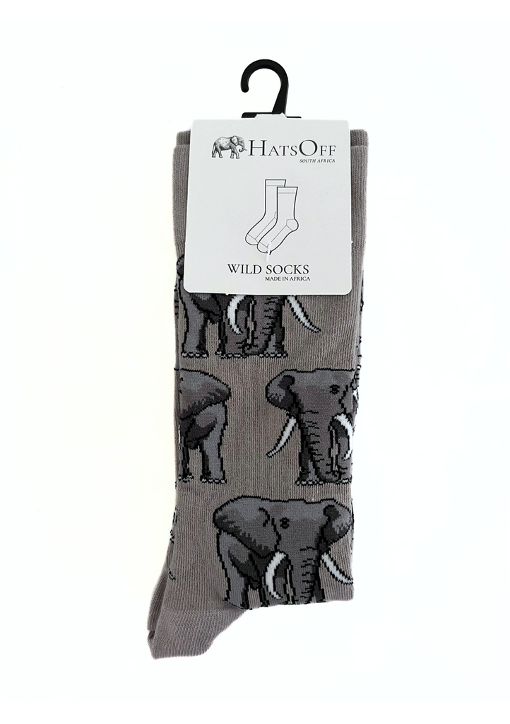 Bull Elephant Wild Socks