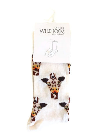 Giraffe Heads Wild Socks