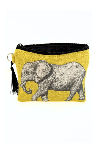 Coin purse - Yellow Large Elephant