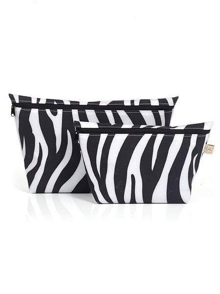 Toiletry Bag Set - Zebra Print