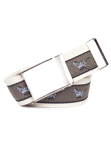 Buckle Belt Galloping Zebra