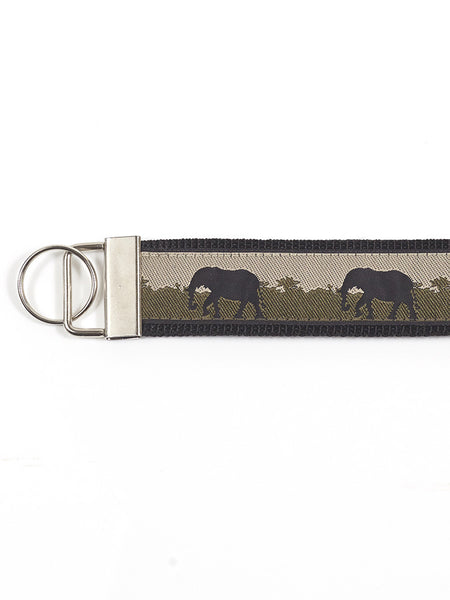 Wristlet Key Fob - Elephants