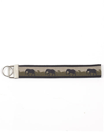 Wristlet Key Fob - Elephants